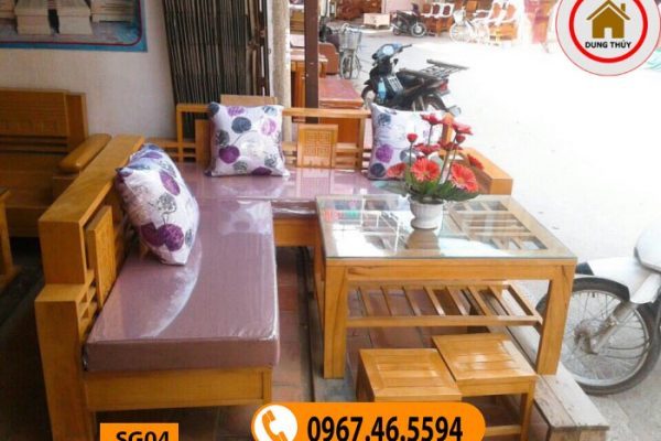 các mẫu bàn ghế gỗ phòng khách SG04