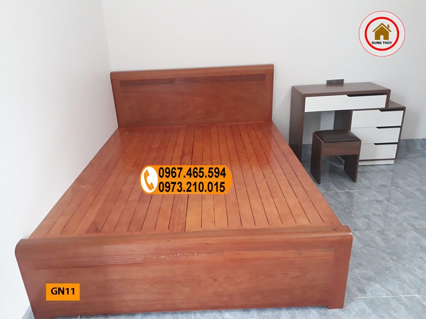 giường ngủ gỗ xoan đào GN11