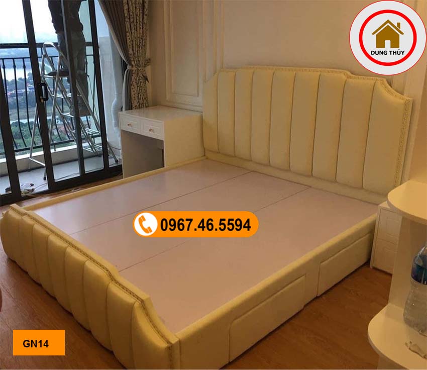 Giường ngủ gỗ công nghiệp kiểu phương Tây GN14