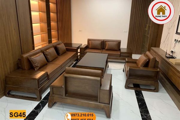 sofa gỗ gõ đỏ theo yêu cầu