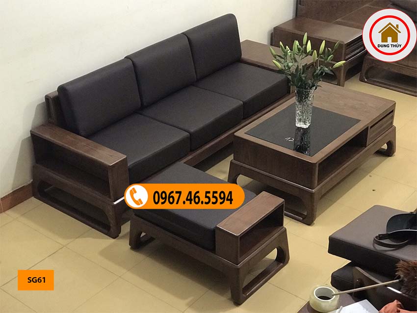 sofa gỗ phòng khách nhỏ giá rẻ SG61