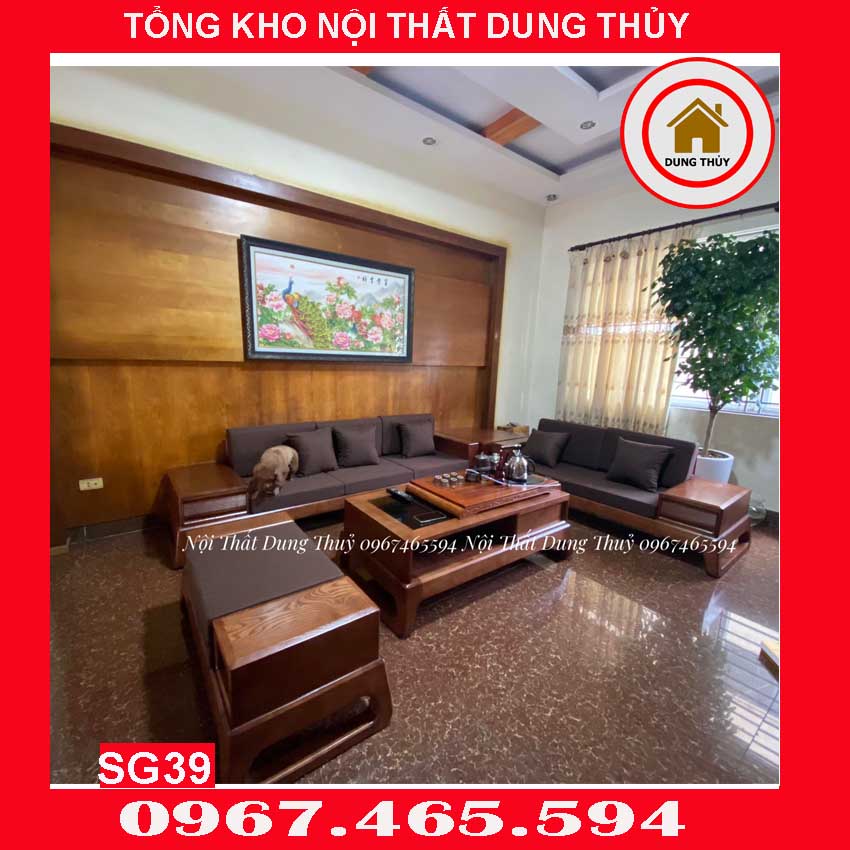 bàn ghế sofa gỗ phòng khách tỉnh Vĩnh Phúc