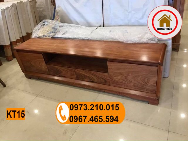 Kệ tivi 4 ngăn gỗ hương xám KT15