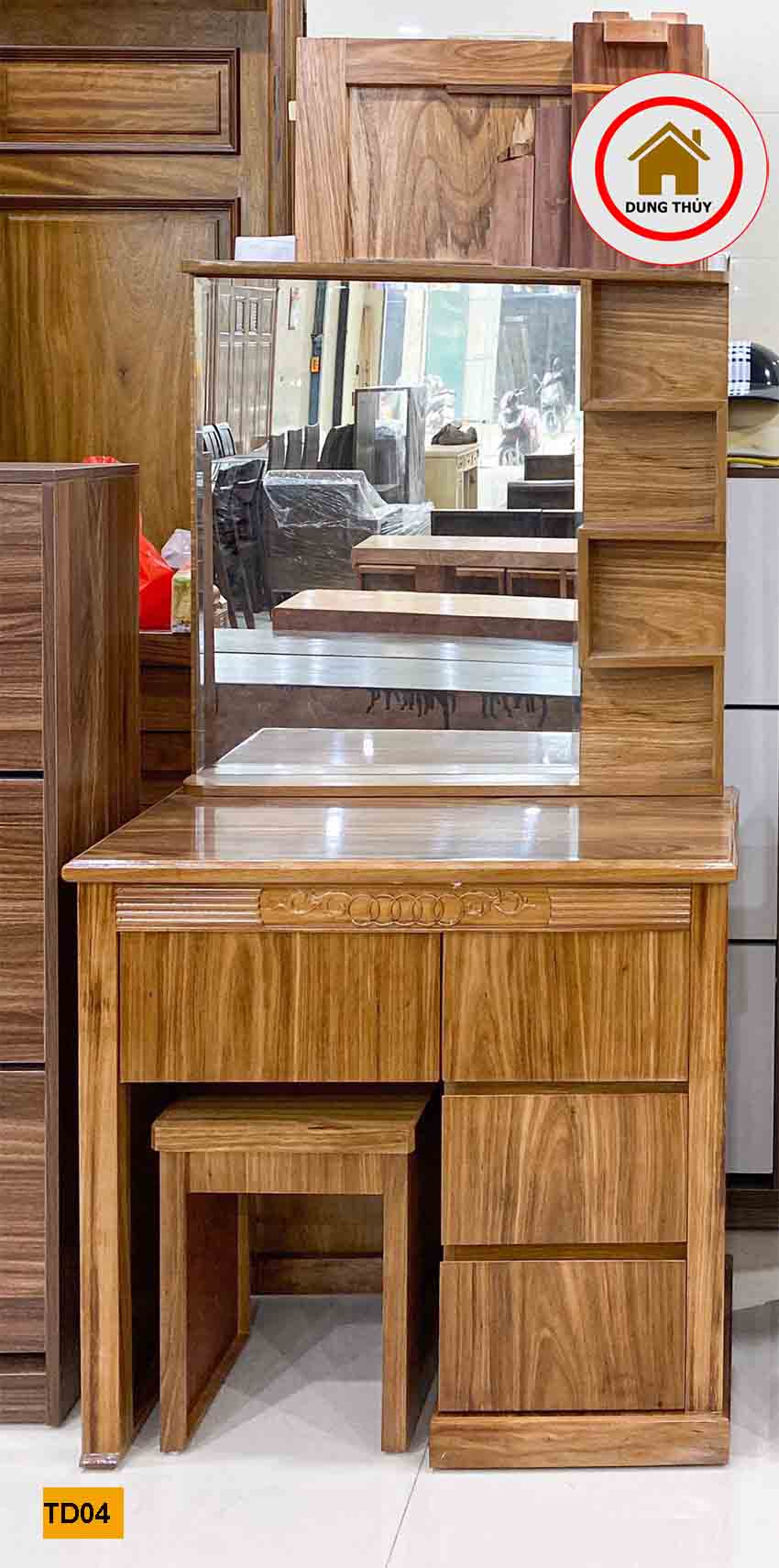 Kích thước tiêu chuẩn bàn phấn trang điểm gỗ