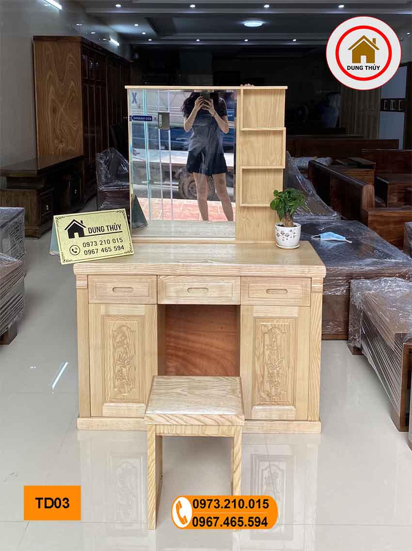bàn phấn trang điểm bằng gỗ cho phòng ngủ giá rẻ