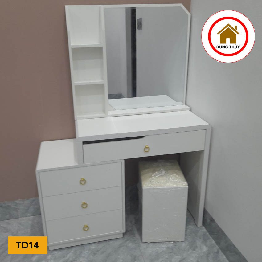 Bàn trang điểm 3 ô 3 ngăn kéo gỗ công nghiệp TD14