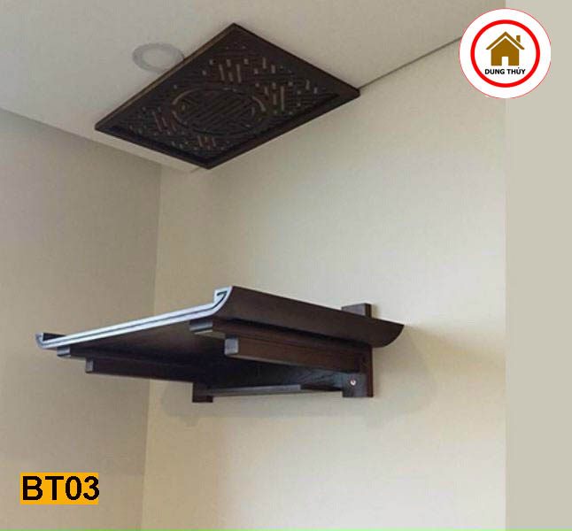 Bàn thờ treo tường gỗ sồi Nga BT03