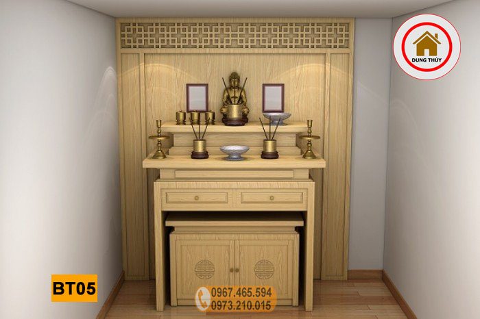 Án gian thờ gỗ công nghiệp BT05