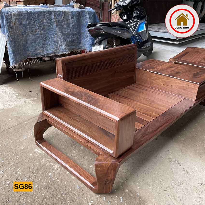 cận cảnh sofa 2 văng chân xoắn SG86