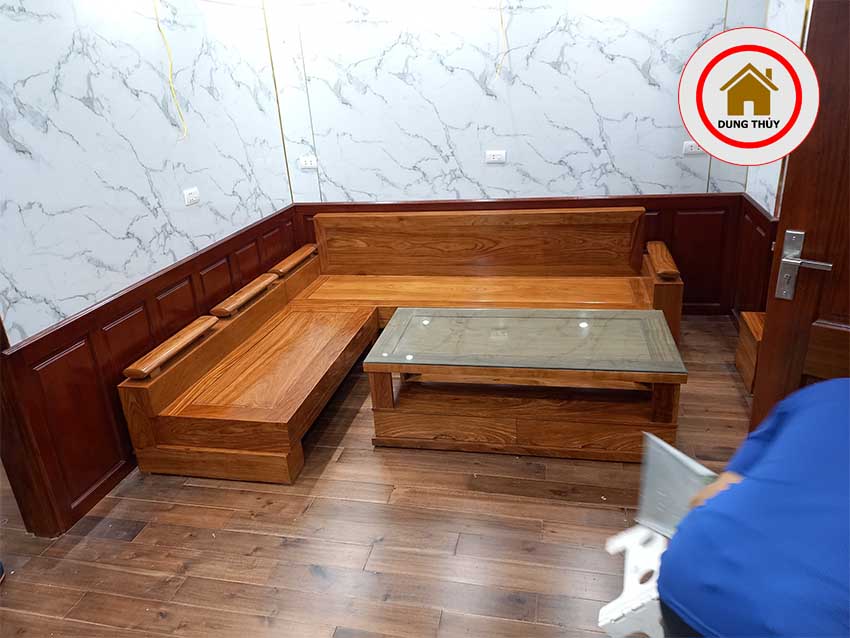 sofa gỗ hương xám