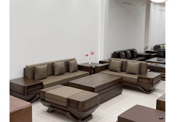 Bộ ghế sofa 2 văng phi thuyền gỗ sồi Nga SG91