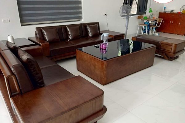 Bộ ghế sofa 2 văng phi thuyền gỗ sồi Nga SG91