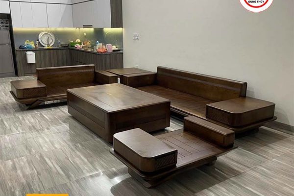 Bộ ghế sofa 2 văng phi thuyền gỗ sồi Nga SG91