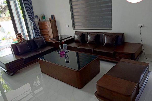 Bộ ghế sofa 2 văng phi thuyền gỗ sồi Nga SG91
