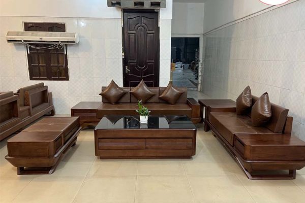 Bộ ghế sofa 2 văng phi thuyền gỗ sồi Nga SG91