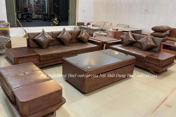 Bộ ghế sofa 2 văng phi thuyền gỗ sồi Nga SG91 fb