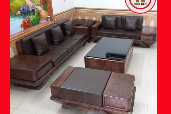 Bộ ghế sofa 2 văng phi thuyền gỗ sồi Nga SG91