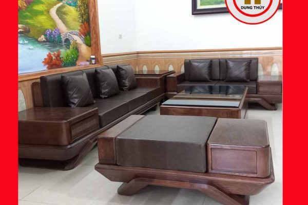 Bộ ghế sofa 2 văng phi thuyền gỗ sồi Nga SG91