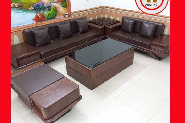 Bộ ghế sofa 2 văng phi thuyền gỗ sồi Nga SG91