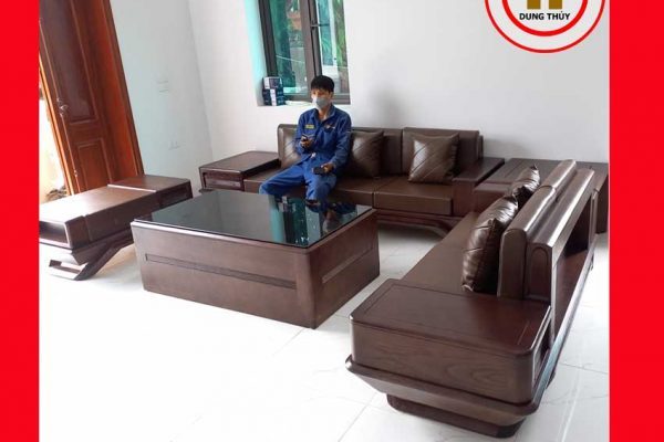 Bộ ghế sofa 2 văng phi thuyền gỗ sồi Nga SG91