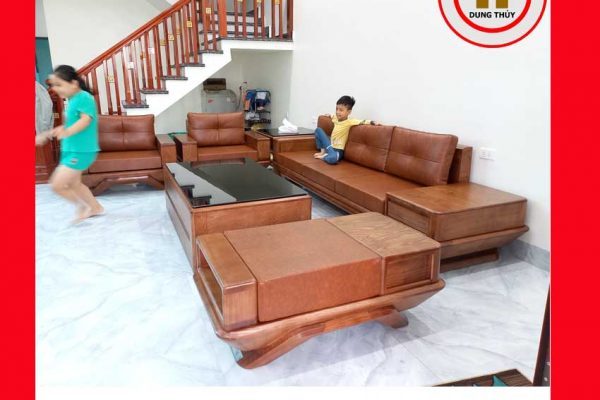 Bộ ghế sofa 2 văng phi thuyền gỗ sồi Nga SG91