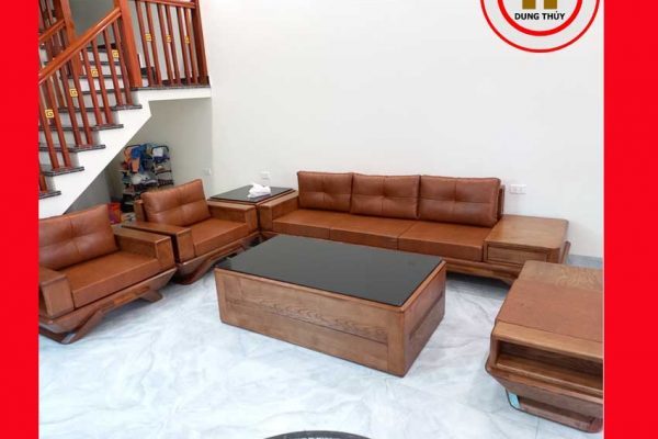 Bộ ghế sofa 2 văng phi thuyền gỗ sồi Nga SG91