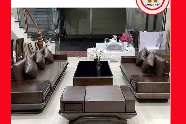 Bộ ghế sofa 2 văng phi thuyền gỗ sồi Nga SG91 showroom nét