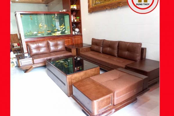 Bộ ghế sofa 2 văng phi thuyền gỗ sồi Nga SG91