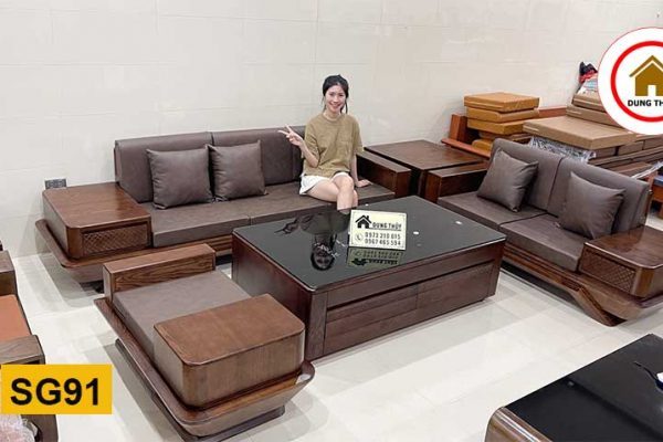 sofa 2 văng thuyền cong SG91
