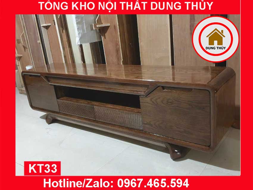 Kệ tivi chân xoắn quỳ gỗ sồi Nga KT33