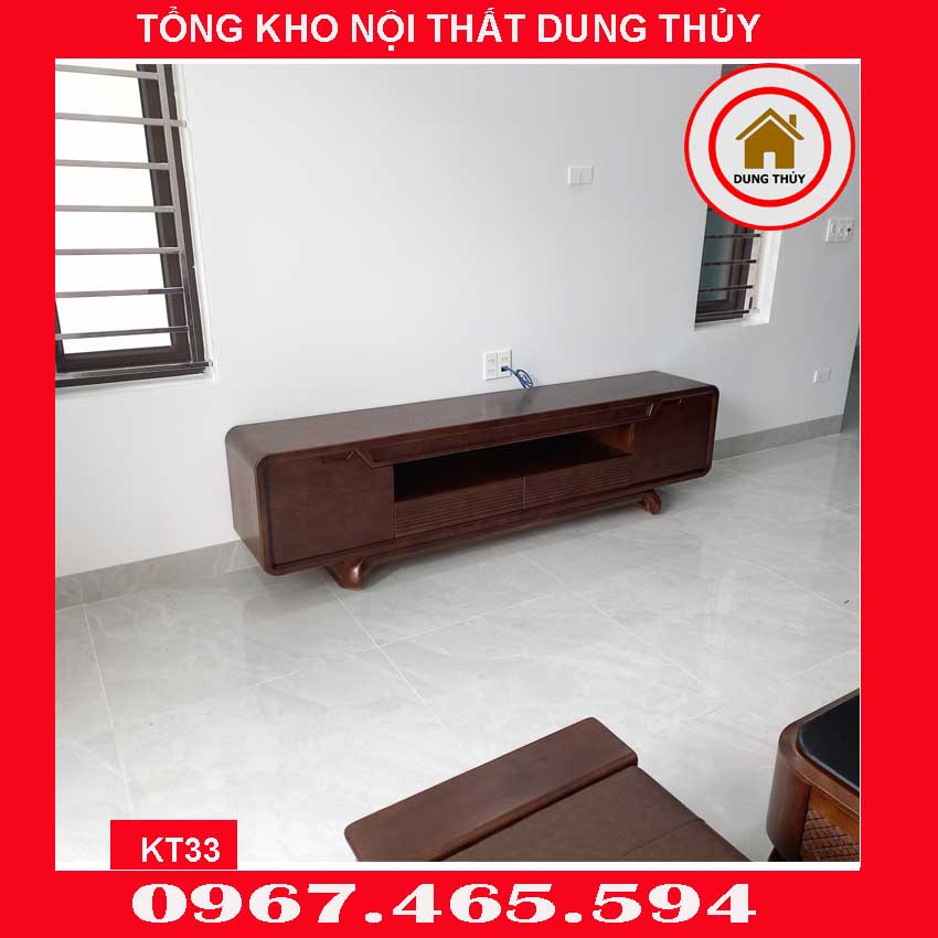 Kệ tivi chân xoắn quỳ gỗ sồi Nga KT33