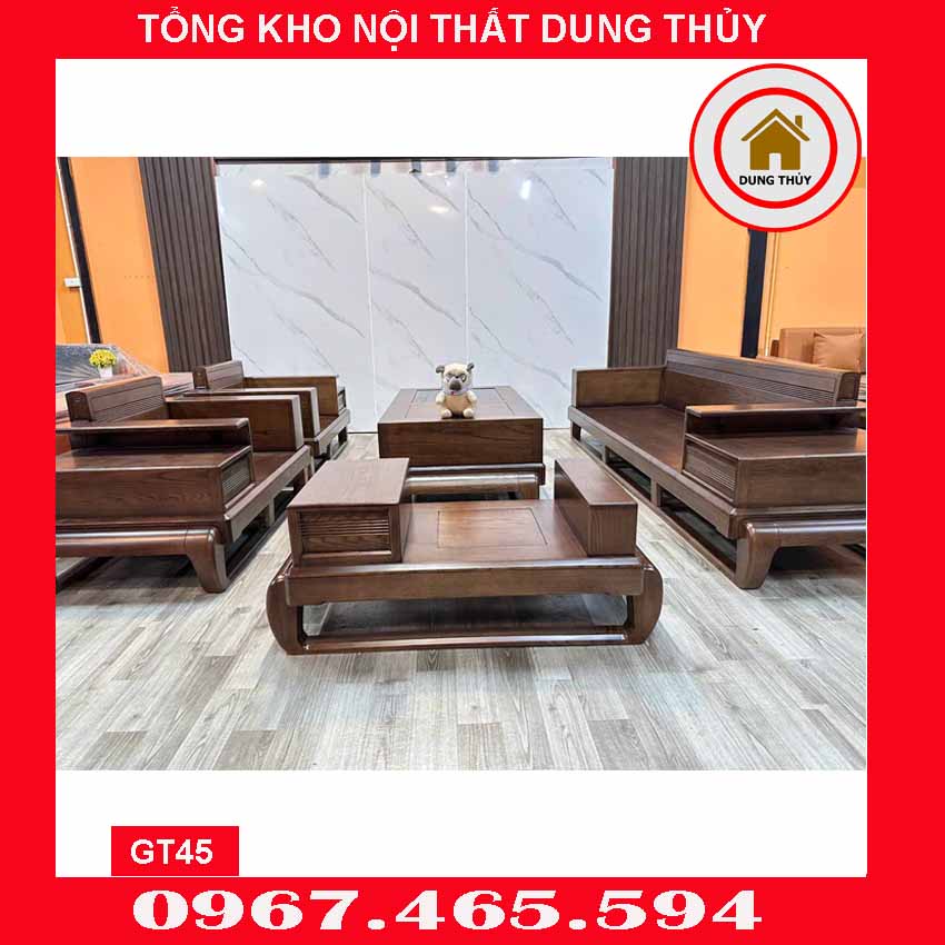 Bộ ghế đối đùi gà gỗ sồi Nga GT45