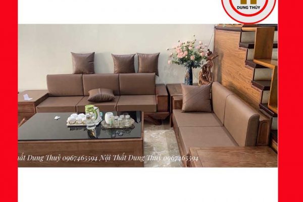 Bộ ghế sofa 2 văng phi thuyền gỗ sồi Nga SG91