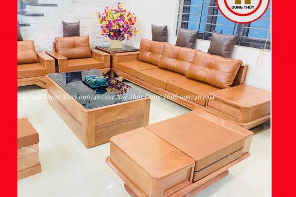 Bộ ghế sofa 2 văng phi thuyền gỗ sồi Nga SG91 ban 2