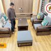 Bộ bàn ghế đối chữ G gỗ sồi Nga GT01