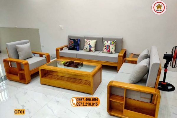 Bộ bàn ghế chữ G gỗ sồi Nga GT01