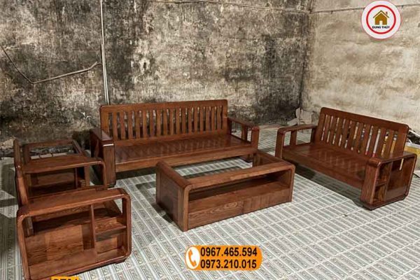 Bộ bàn ghế chữ G gỗ sồi Nga GT01