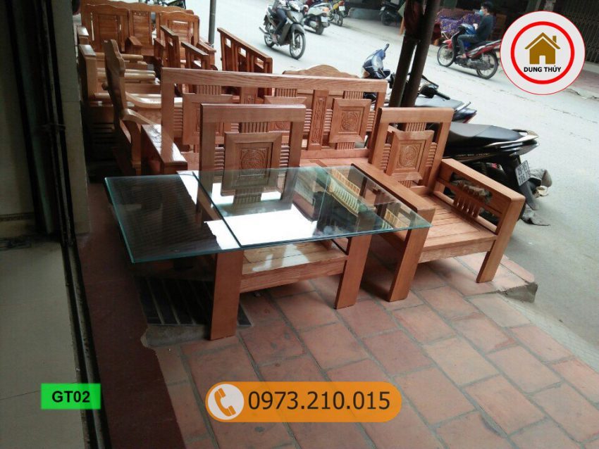 bộ ghế dấu cộng gỗ sồi Nga GT02