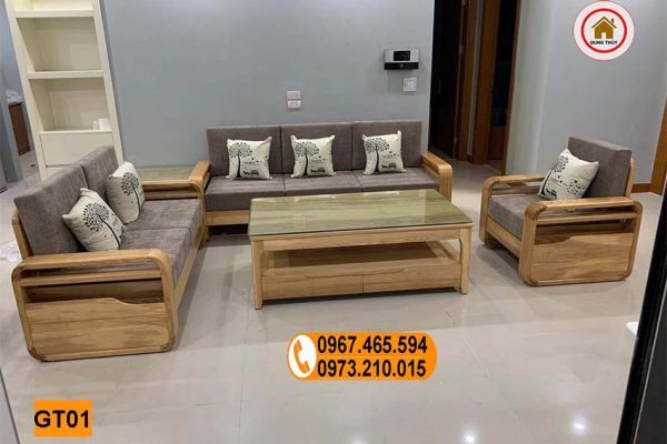 Bộ bàn ghế chữ G gỗ sồi Nga GT01