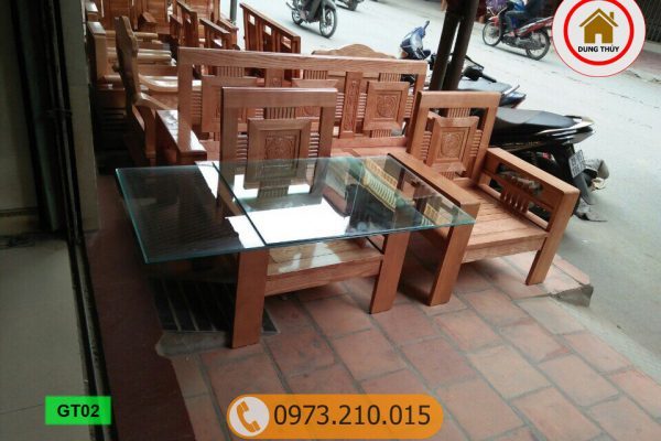 bộ ghế dấu cộng gỗ sồi Nga GT02