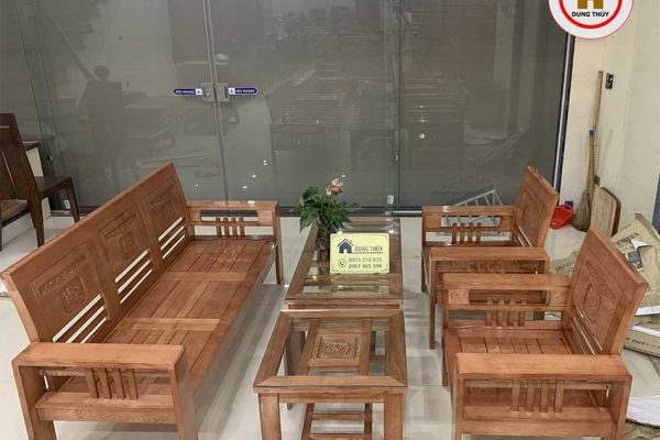 Bộ bàn ghế Phúc Lộc Thọ gỗ sồi Nga GT06