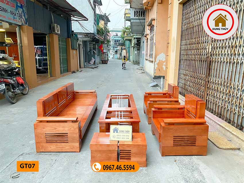 ghế đối tay trứng gỗ sồi Nga GT07 màu xoan đào