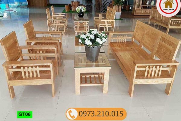 bộ bàn ghế phúc lộc thọ gỗ sồi Nga