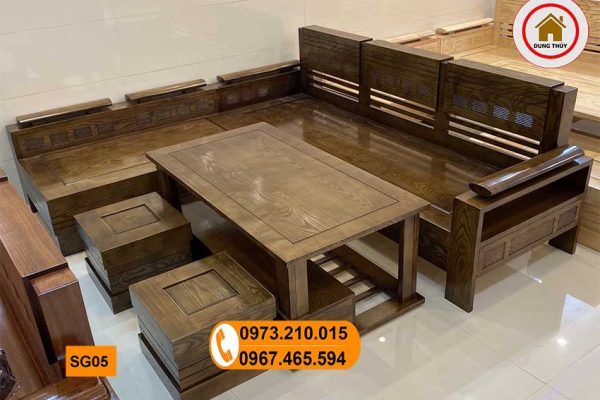 sofa góc trứng gỗ sồi Nga SG05
