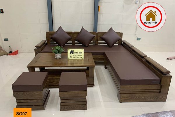 sofa góc trứng gỗ sồi đẹp SG07