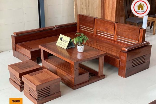 sofa góc trứng gỗ xoan đào SG06