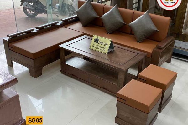sofa góc trứng nhỏ SG05 kèm đệm