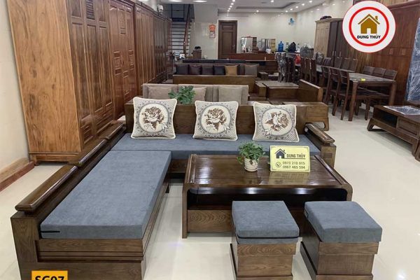 sofa góc trứng to bàn bom SG07