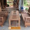 bộ ghế gỗ tựa cong xoan đào GT08