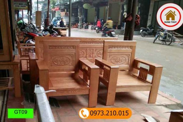 bộ ghế đối tựa gỗ sồi Nga GT09